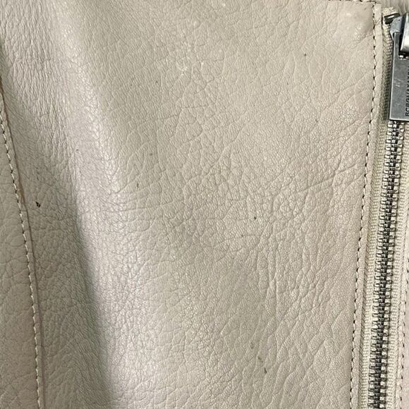BCBGMaxAzria Cleo Genuine Leather Moto Jacket in Putty - Picture 5 of 12